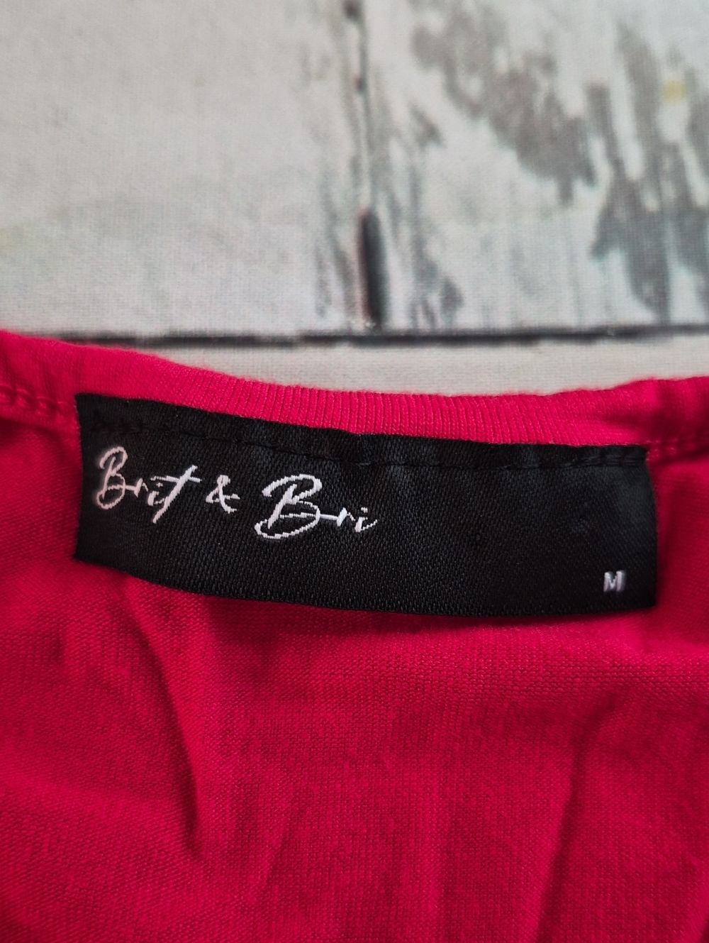 Brit & Bri Tiered Skirt Dress Red Size M - Picture 4 of 5